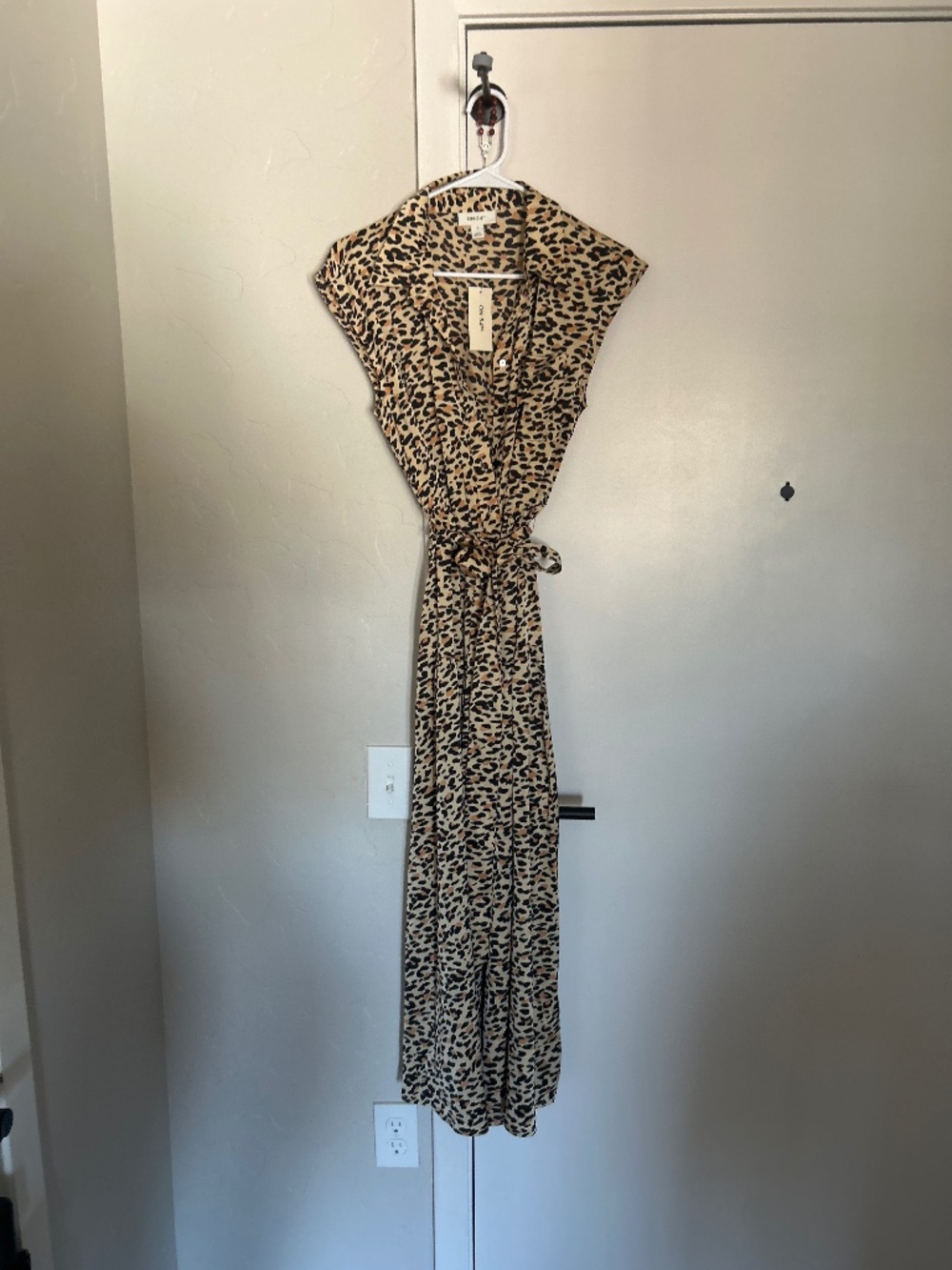 On 34th Leopard Cheetah Satin-like Maxi Dress